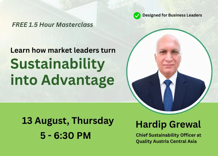 LIVE Masterclass: Learn how market leaders turn Sustainability into advantage