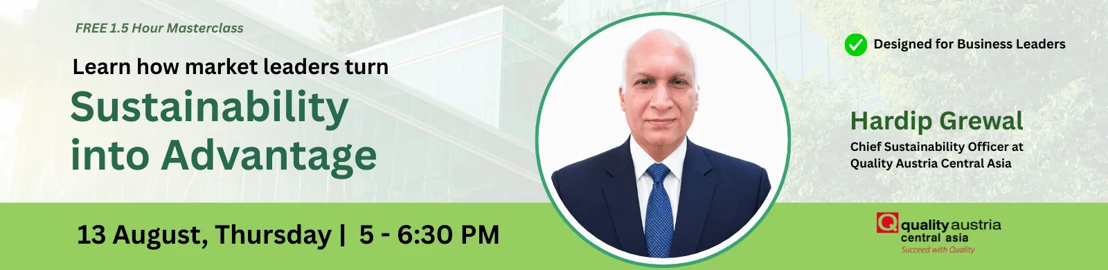 LIVE Masterclass: Learn how market leaders turn Sustainability into advantage