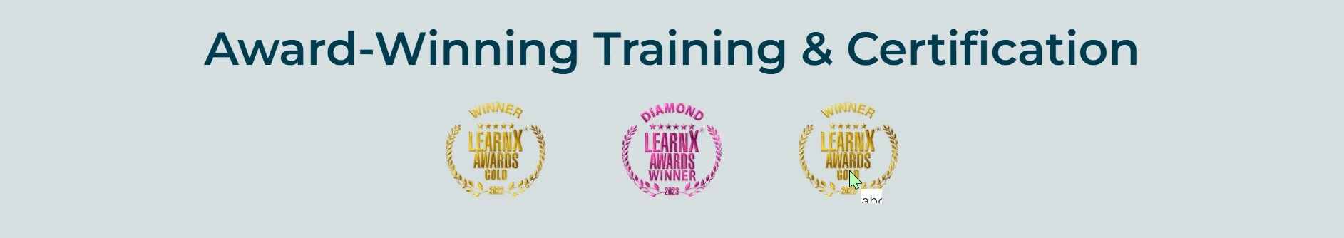 Award Winning Training