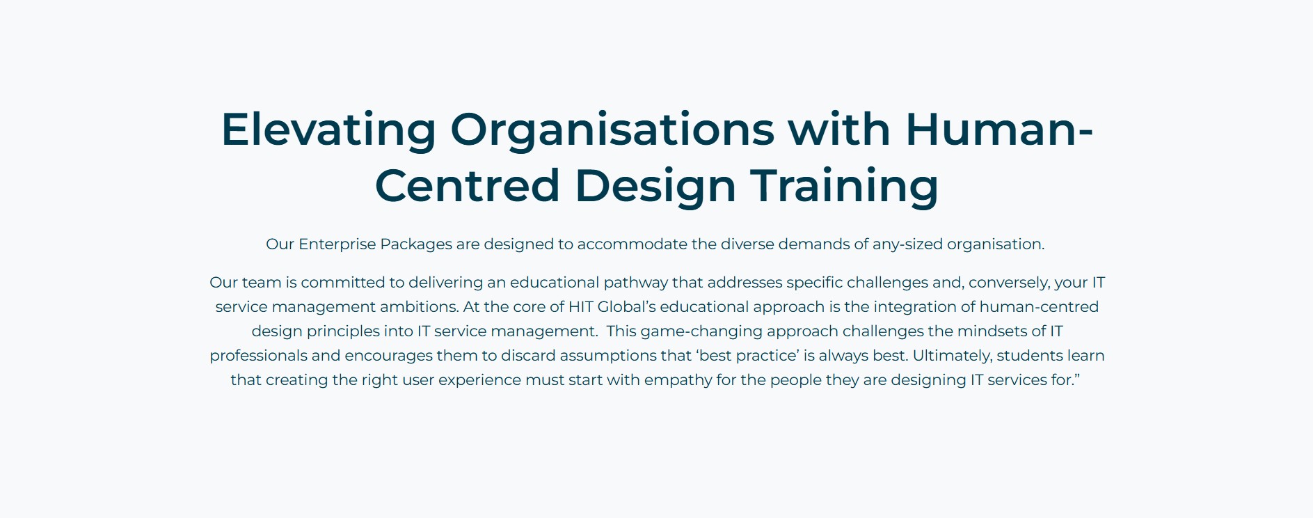 Human Centred Design Training